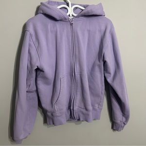 TNA cozy fleece perfect purple zip up hoodie